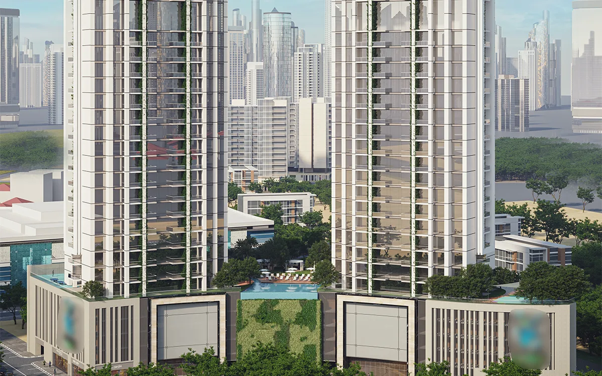 Exterior at Maimoon Gardens in JVC (Jumeirah Village Circle) Dubai