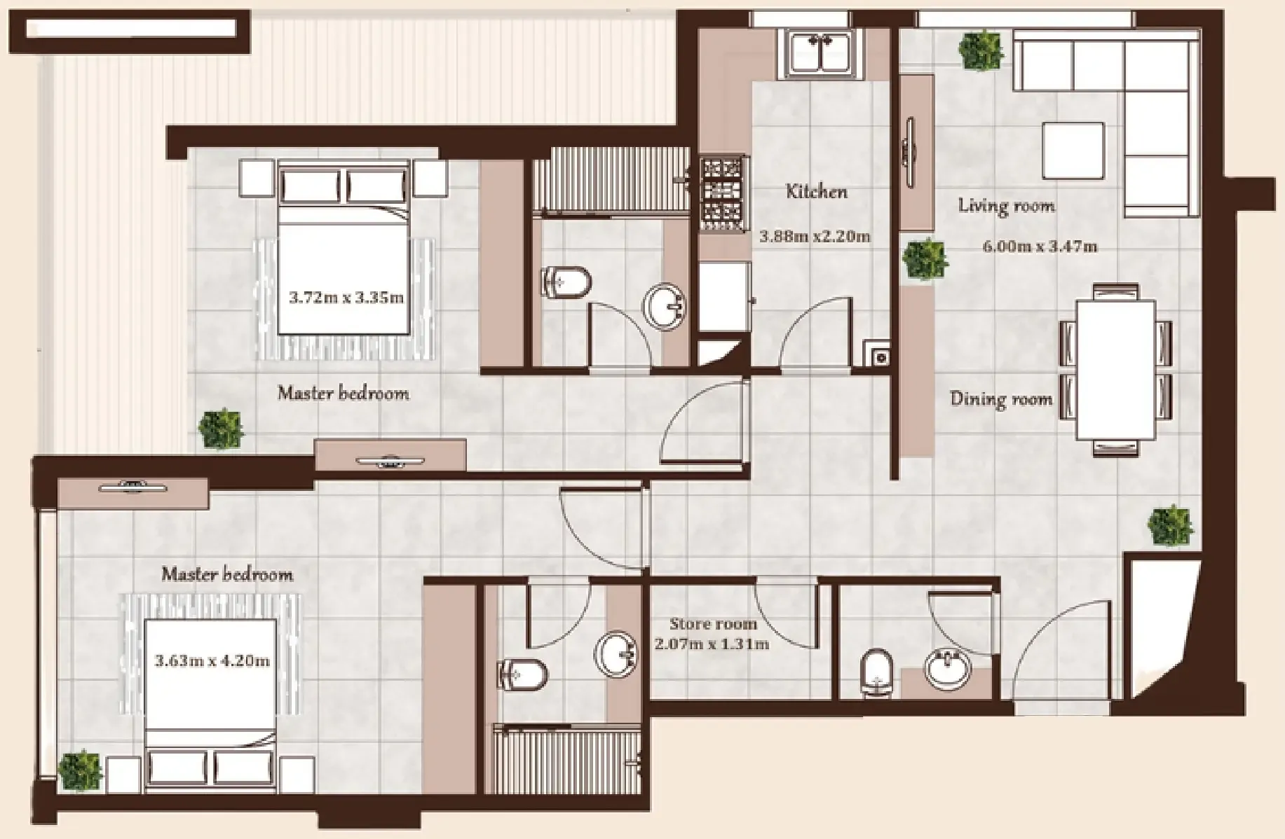 Casa Moderna Maison Cannelle Residence floor plan