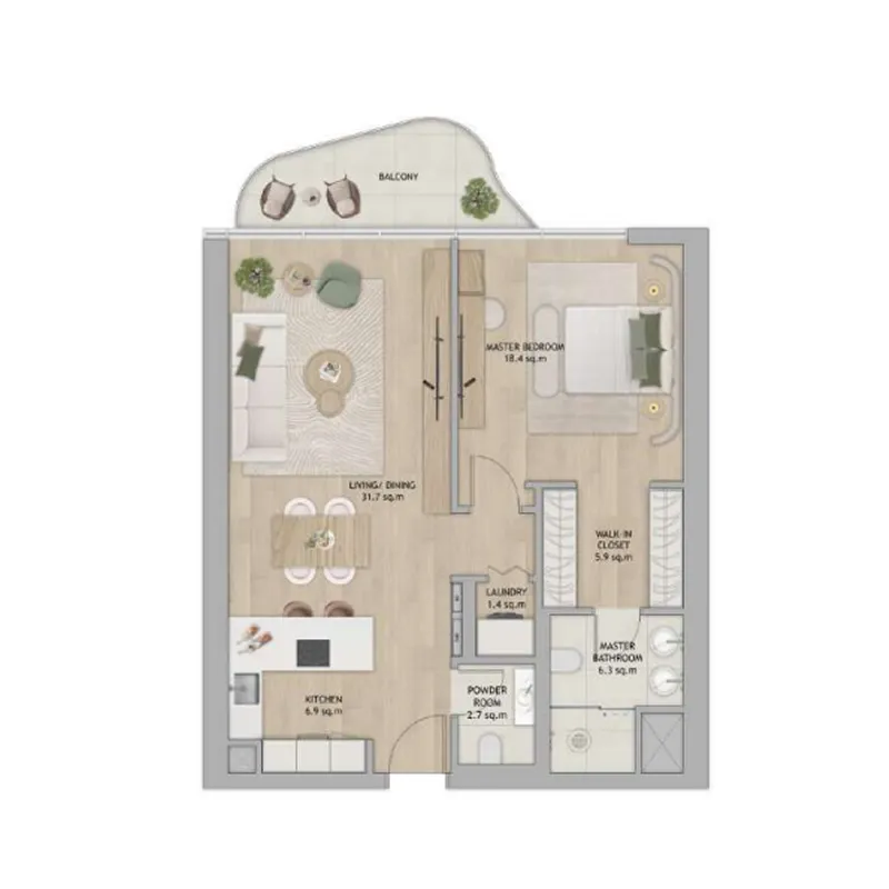 ALDAR Mamsha Gardens floor plan