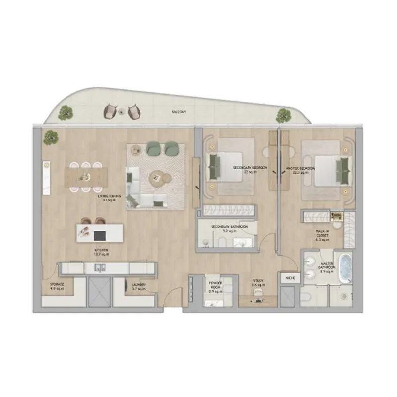 ALDAR Mamsha Gardens floor plan
