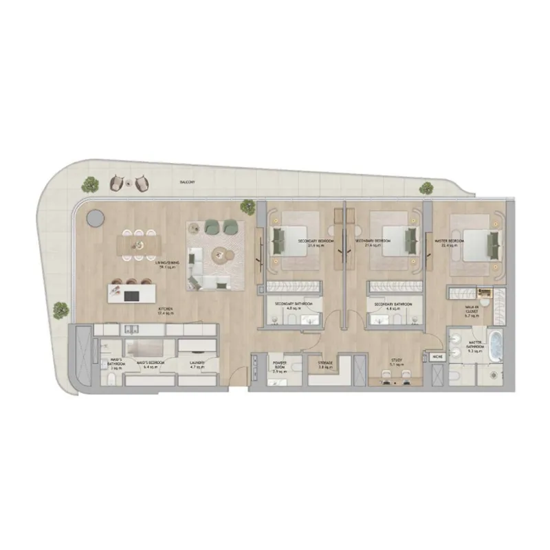 ALDAR Mamsha Gardens floor plan