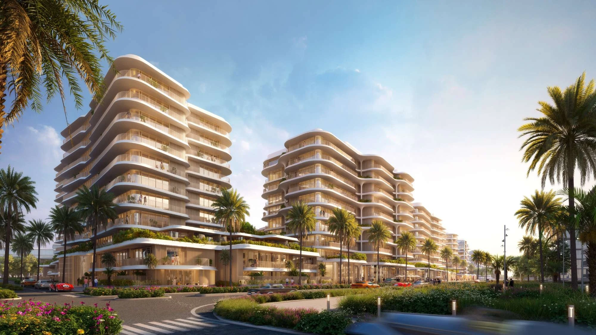 Mamsha Gardens contemporary residences and landscaped gardens on Al Saadiyat Island, Abu Dhabi
