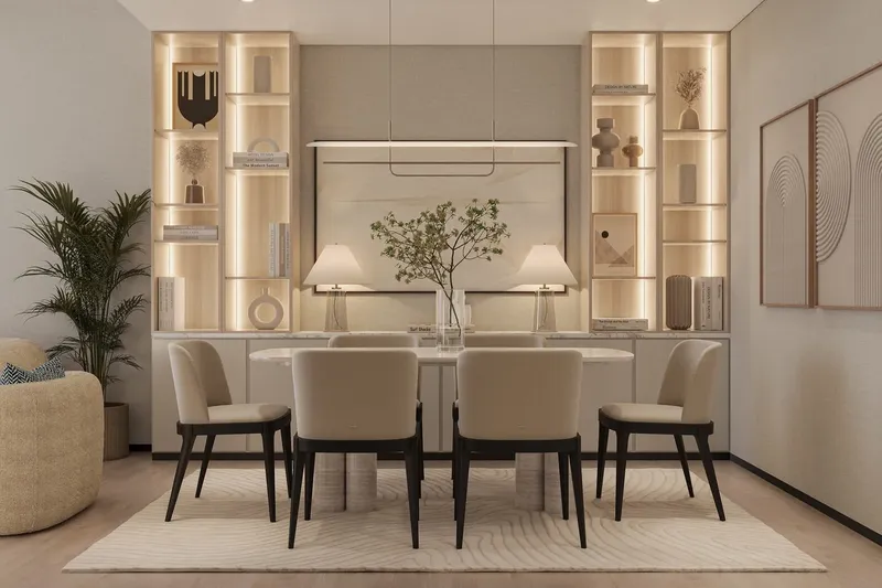 Interior at Manam Pearl in Jebel Ali Village Dubai
