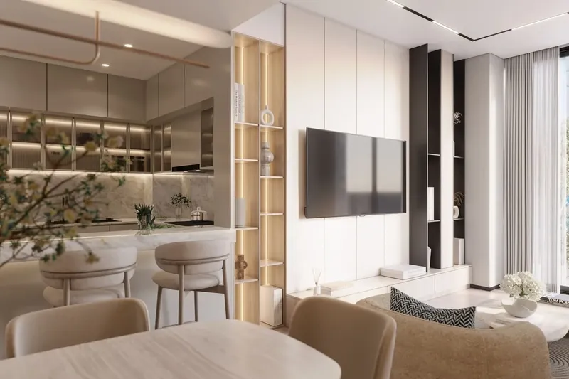 Interior at Manam Pearl in Jebel Ali Village Dubai