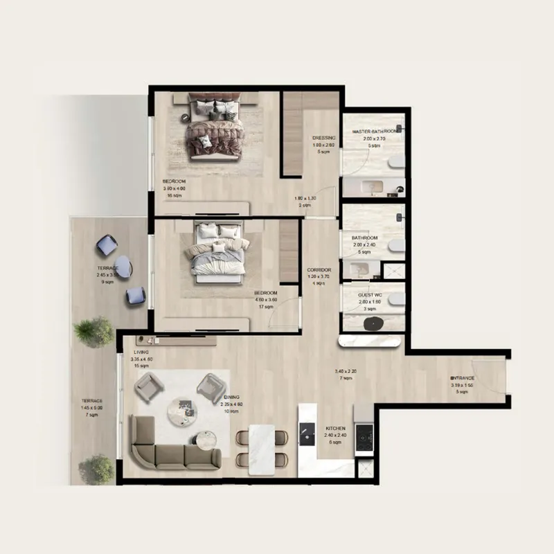 Ohana Developments Manchester City Yas Residences by Ohana floor plan