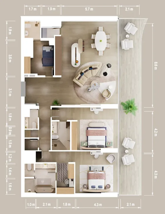 ALDAR Mandarin Oriental Residences floor plan