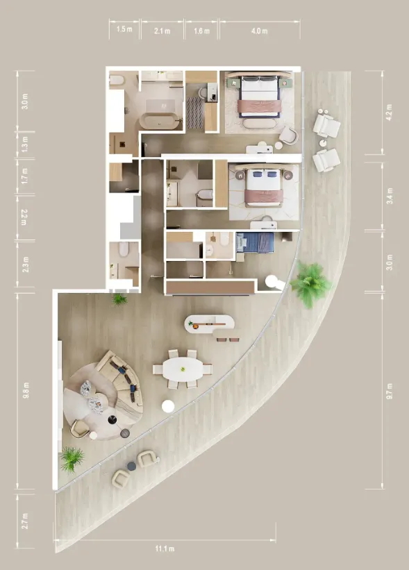 ALDAR Mandarin Oriental Residences floor plan