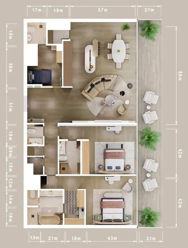 ALDAR Mandarin Oriental Residences floor plan