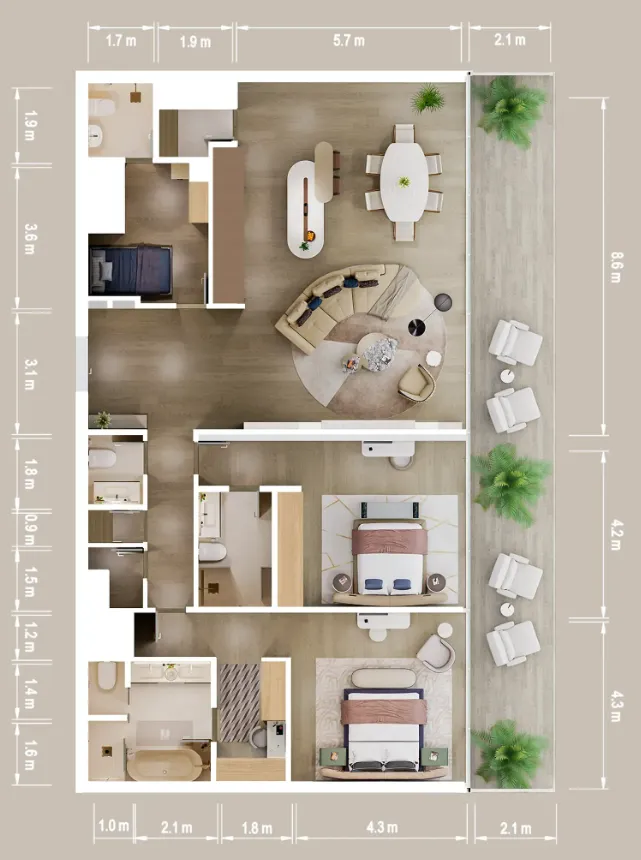 ALDAR Mandarin Oriental Residences floor plan