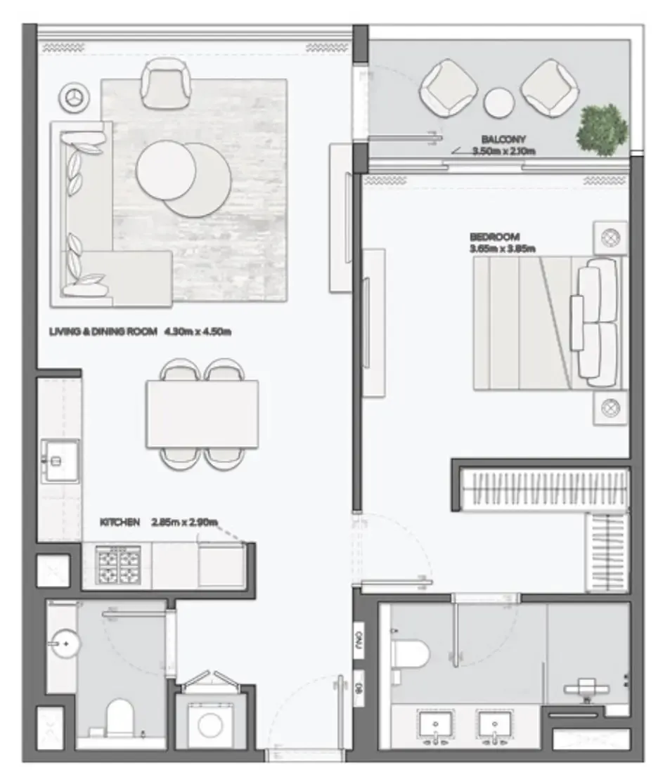 Amaal Mansory Residences by Amaal floor plan