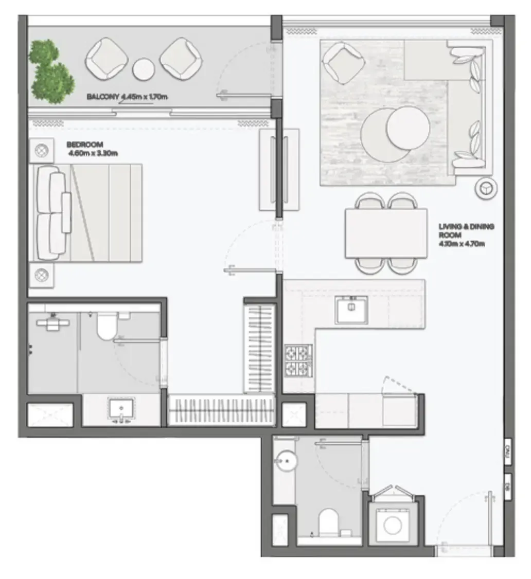 Amaal Mansory Residences by Amaal floor plan