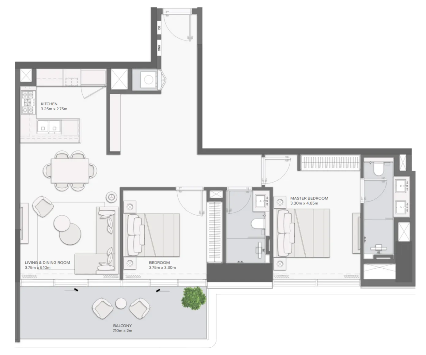 Amaal Mansory Residences by Amaal floor plan