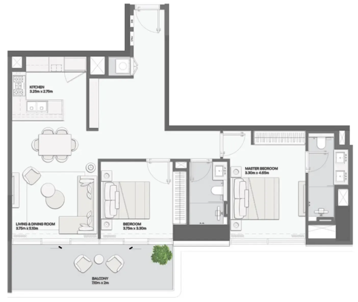 Amaal Mansory Residences by Amaal floor plan