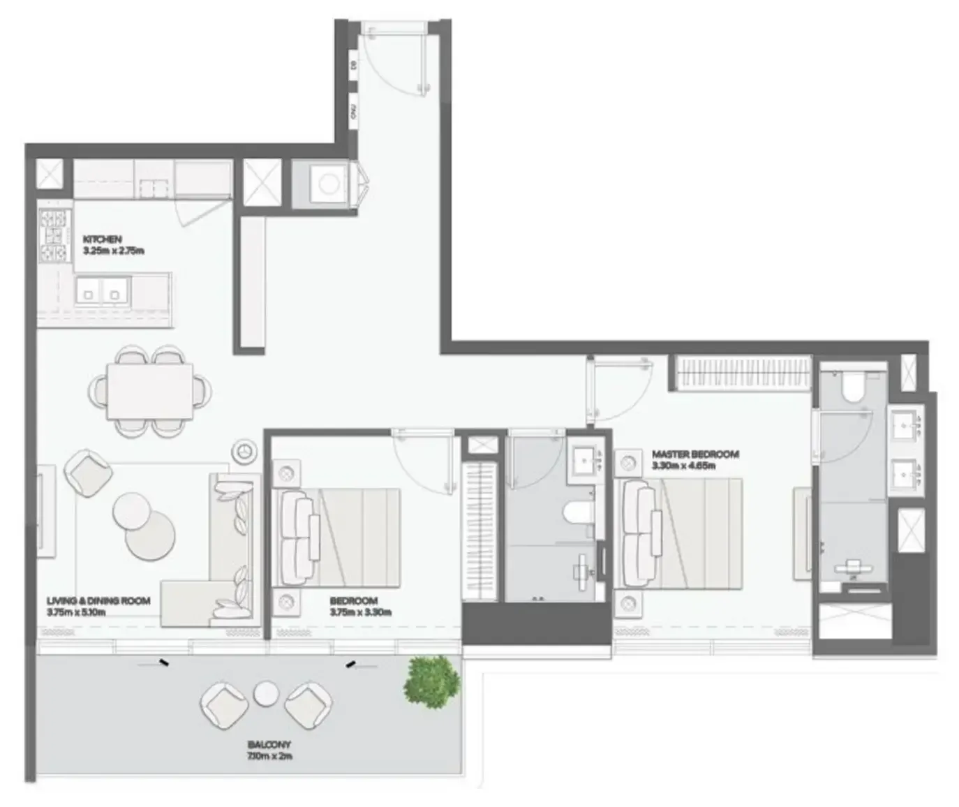 Amaal Mansory Residences by Amaal floor plan