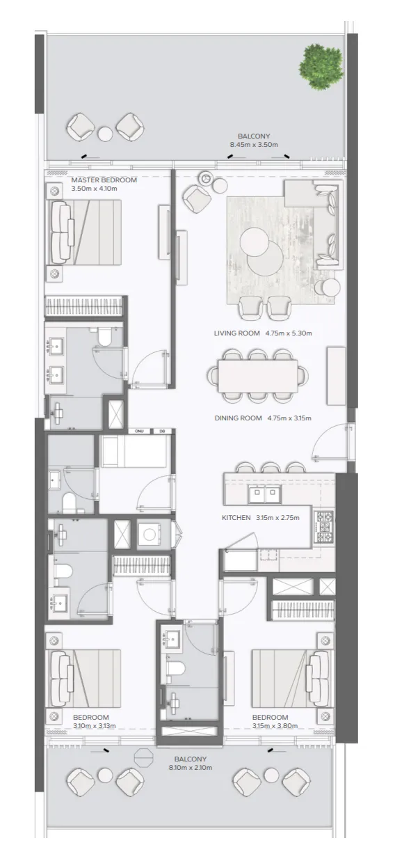 Amaal Mansory Residences by Amaal floor plan