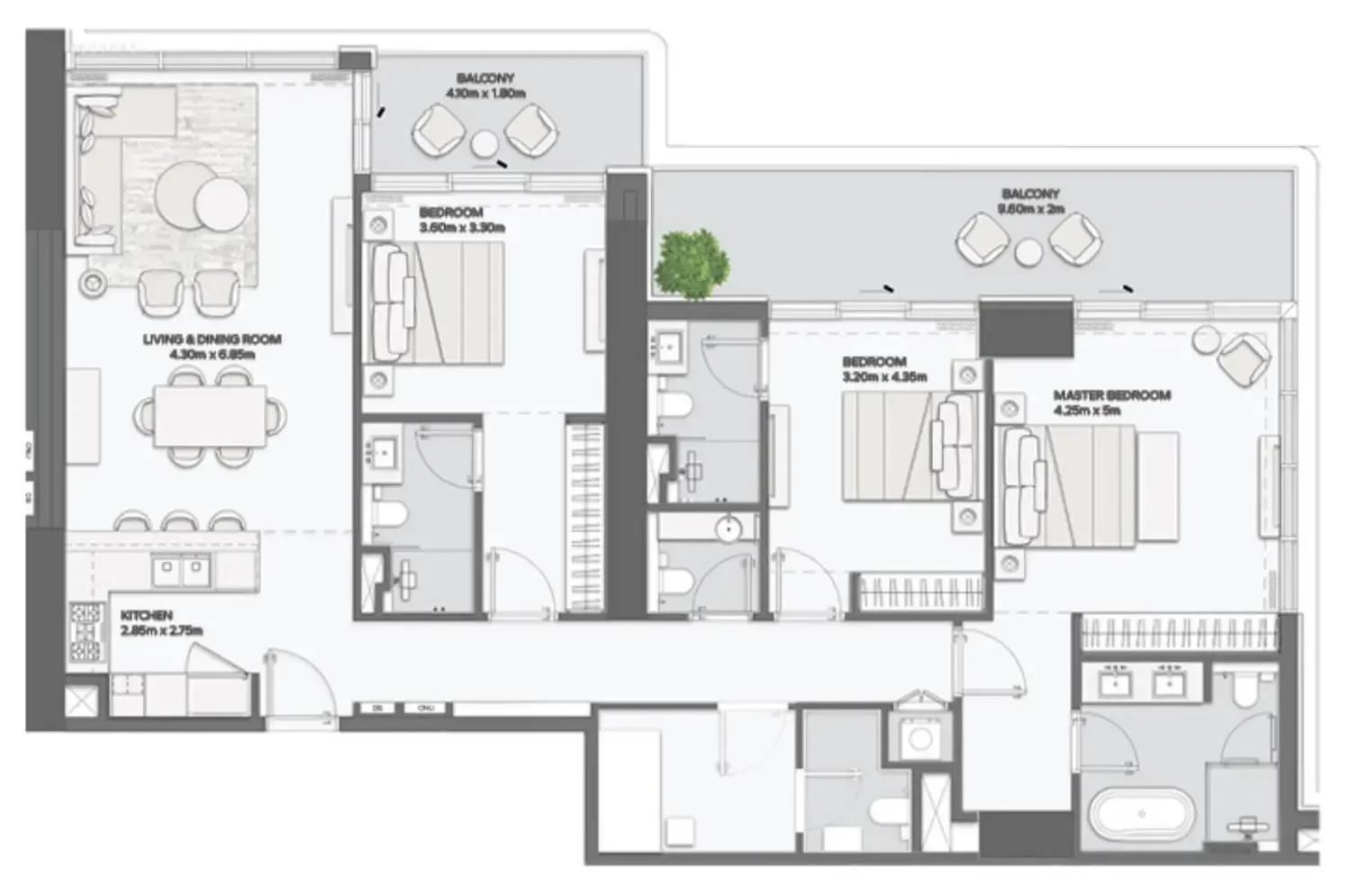 Amaal Mansory Residences by Amaal floor plan