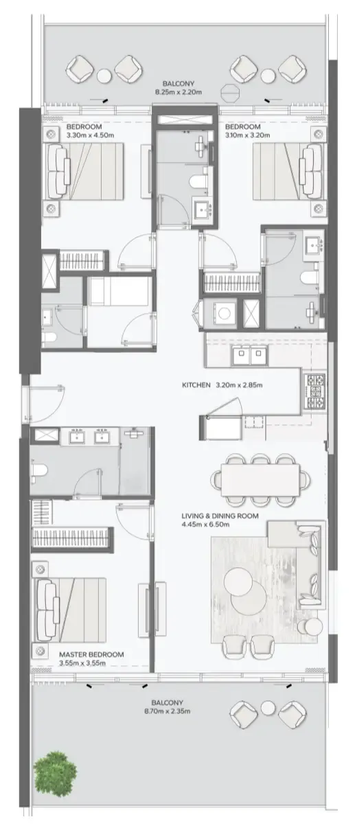 Amaal Mansory Residences by Amaal floor plan