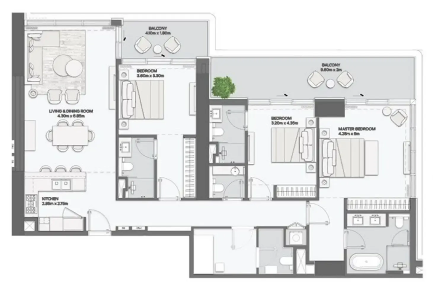 Amaal Mansory Residences by Amaal floor plan