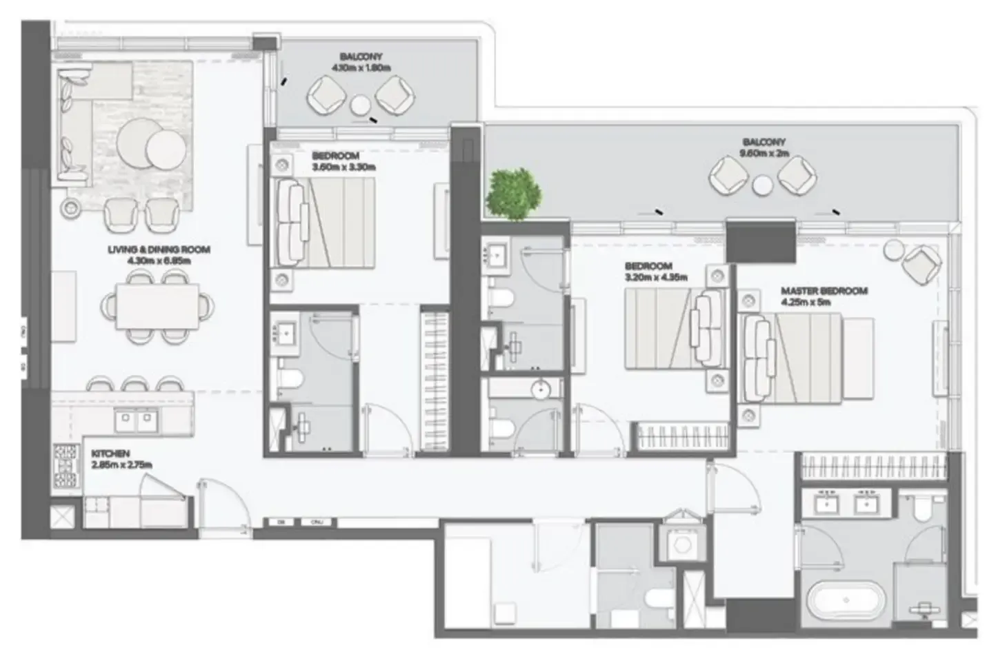 Amaal Mansory Residences by Amaal floor plan