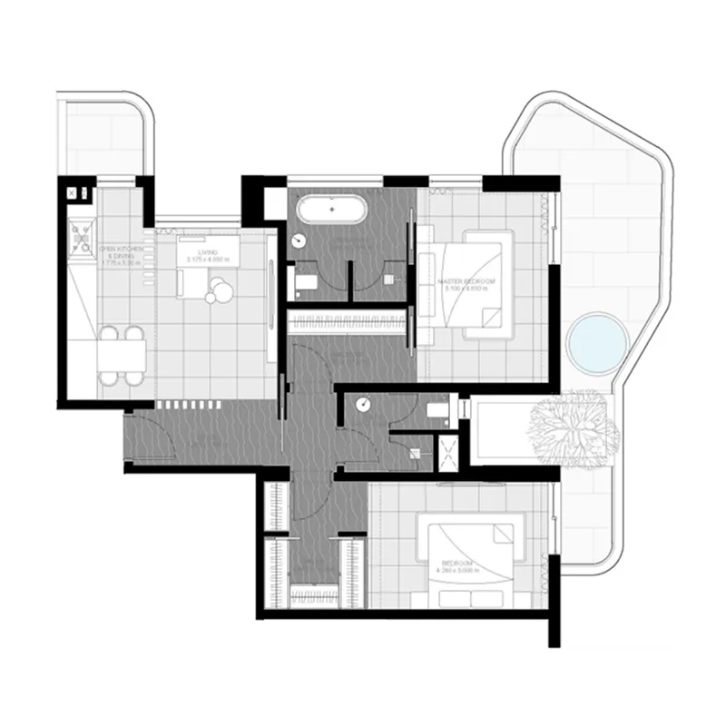 Sharafi Development Marea Residences floor plan