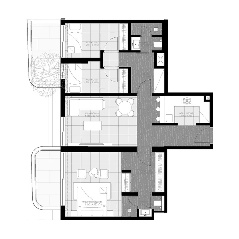 Sharafi Development Marea Residences floor plan