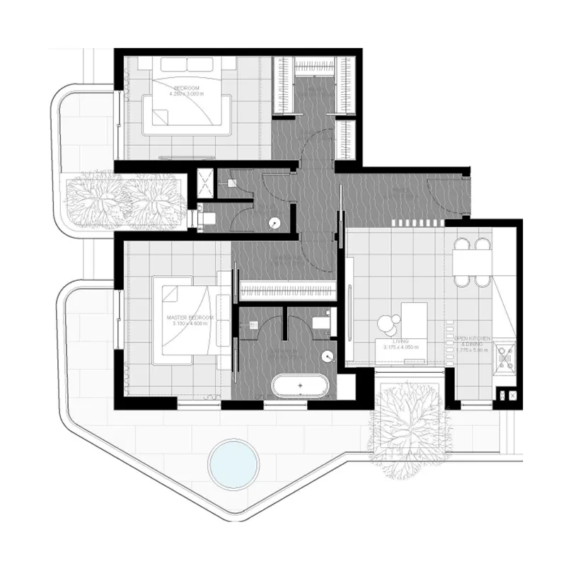 Sharafi Development Marea Residences floor plan