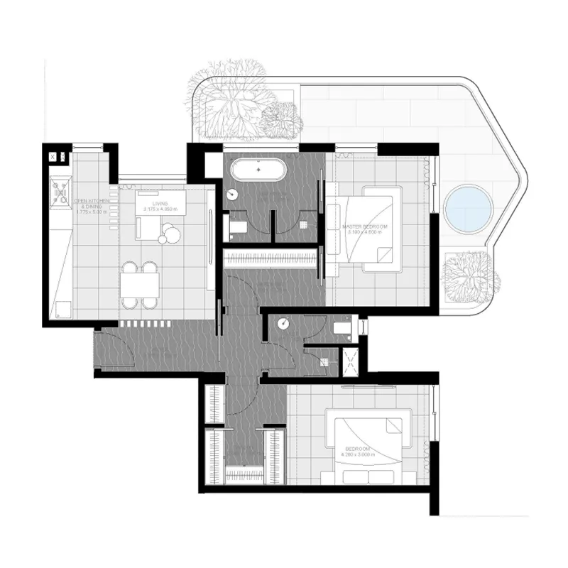 Sharafi Development Marea Residences floor plan