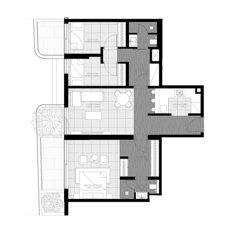 Sharafi Development Marea Residences floor plan