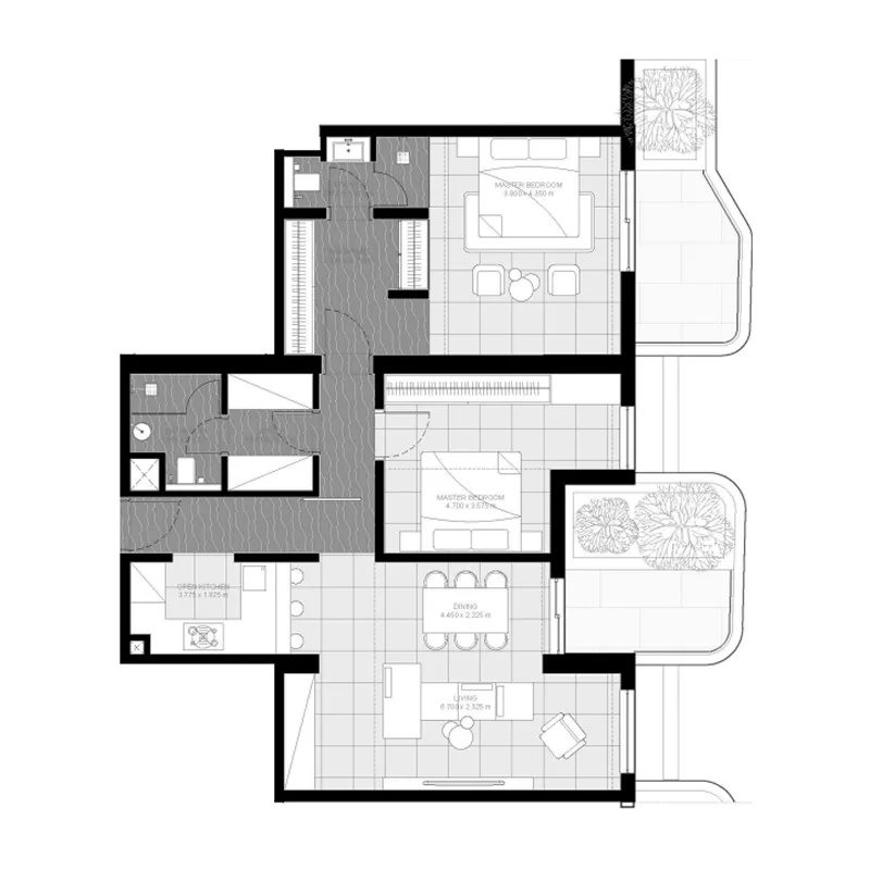 Sharafi Development Marea Residences floor plan