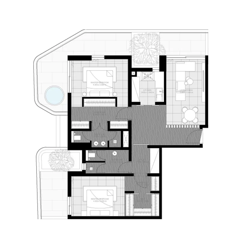Sharafi Development Marea Residences floor plan