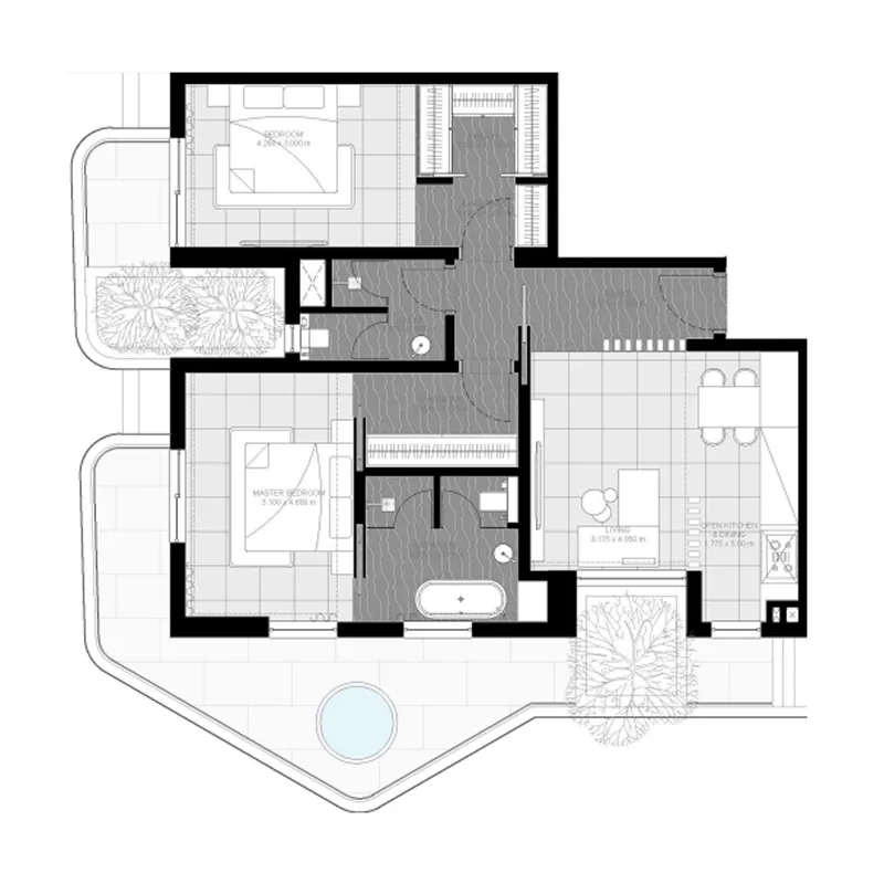 Sharafi Development Marea Residences floor plan