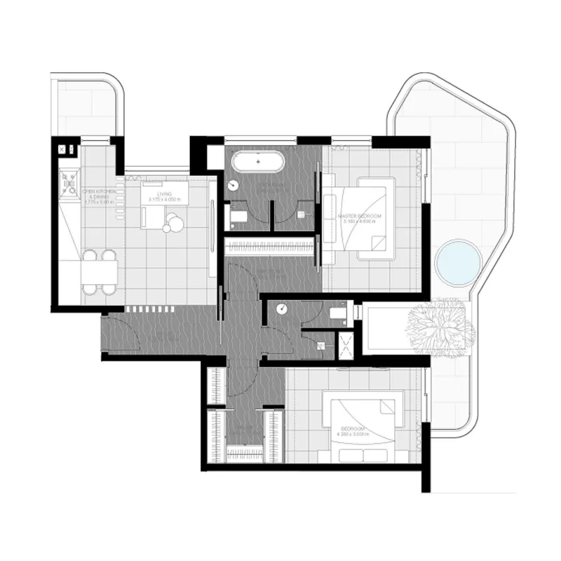 Sharafi Development Marea Residences floor plan