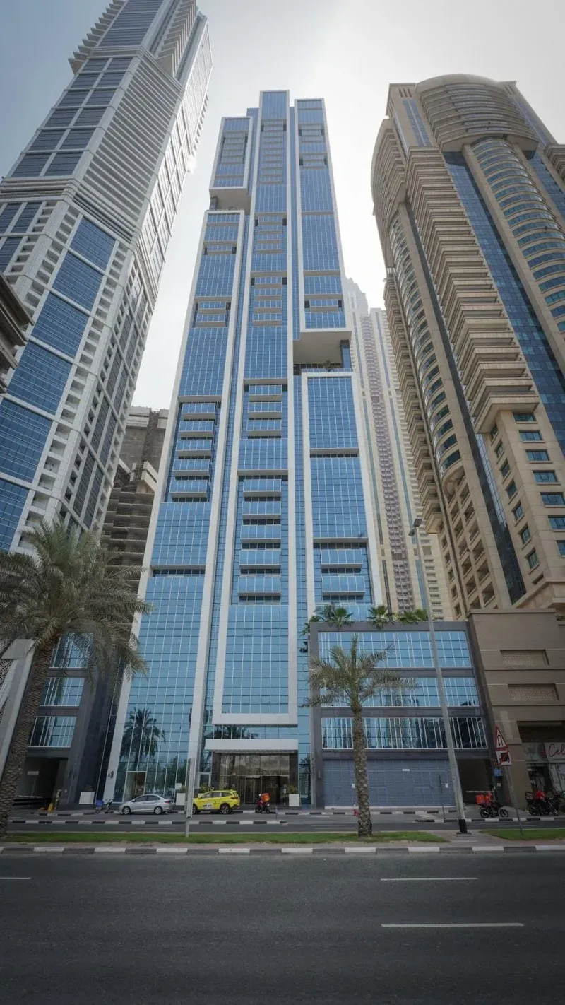 Exterior at Marina Arcade Tower in Dubai Marina Dubai