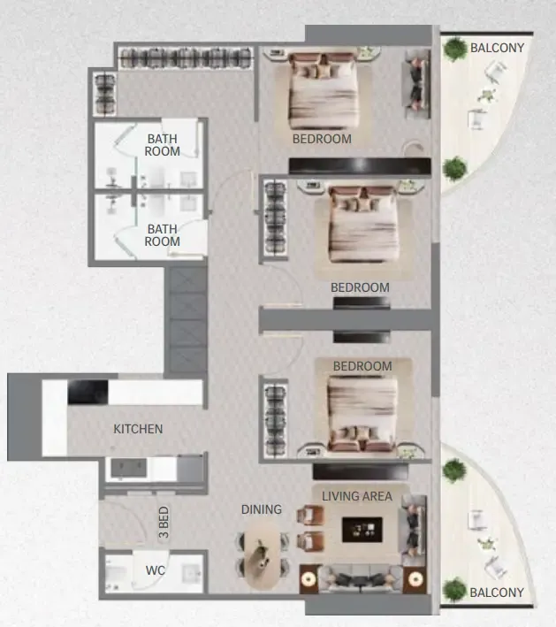 Binghatti Maybach 6 floor plan