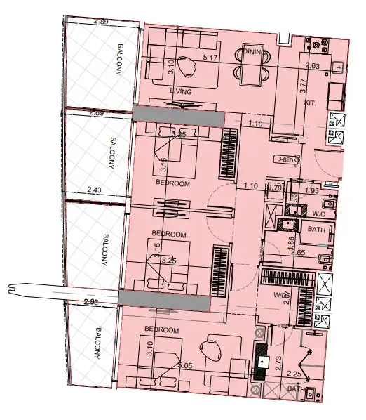 Binghatti Maybach 6 floor plan