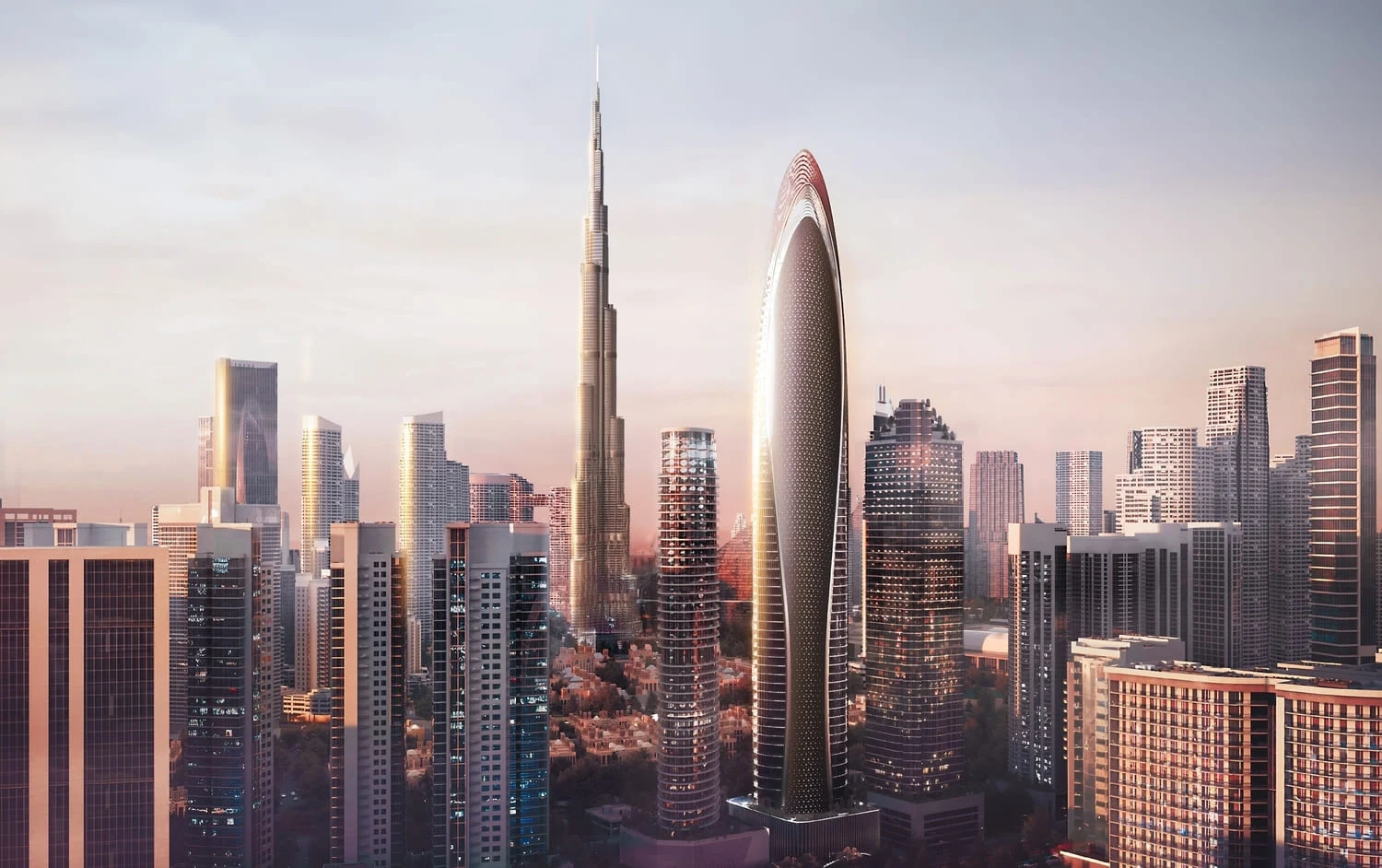Exterior at Mercedes-Benz Places by Binghatti in Downtown Dubai Dubai