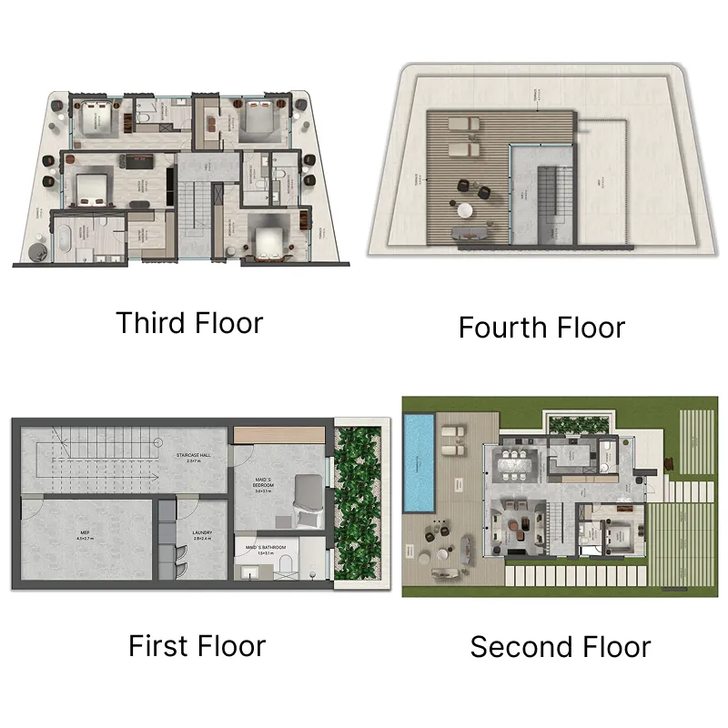 MIRA Developments Mira Villas by Bentley Home floor plan