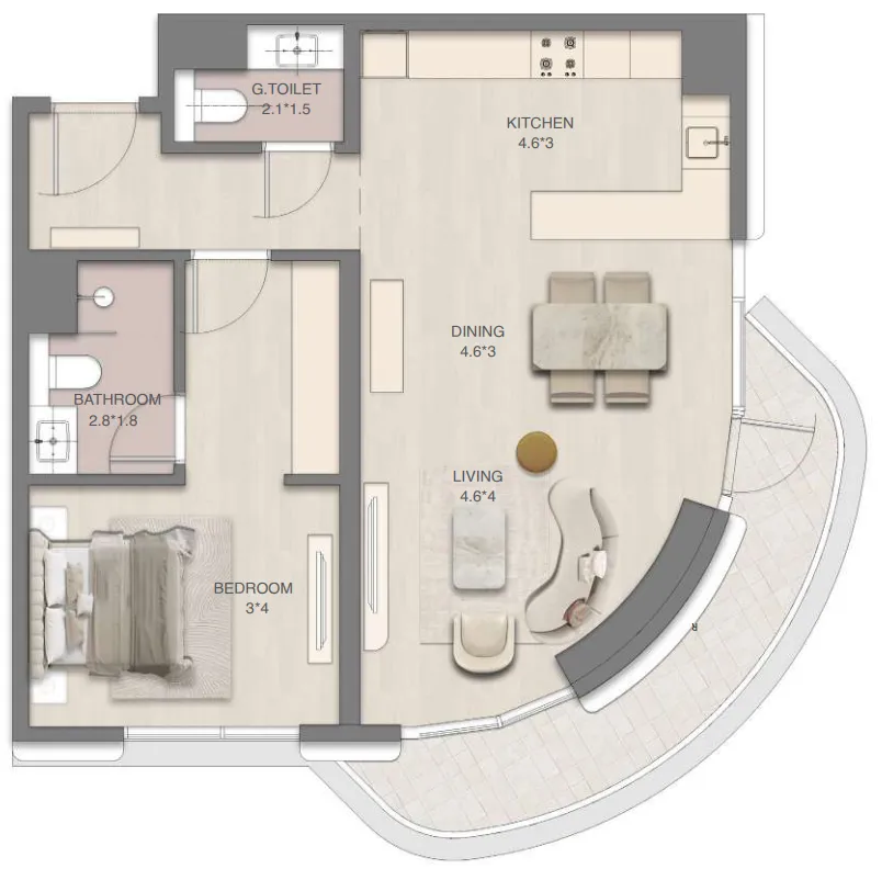 RAK Properties Mirasol Mina floor plan