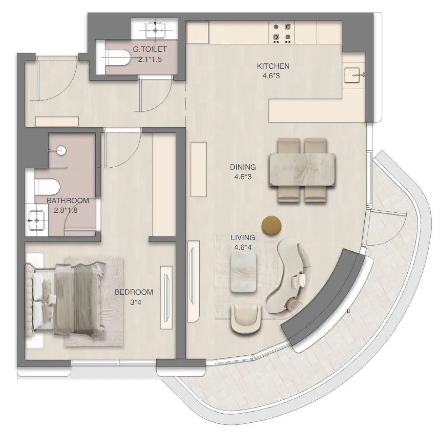 RAK Properties Mirasol Mina floor plan