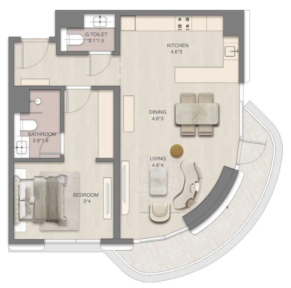 RAK Properties Mirasol Mina floor plan