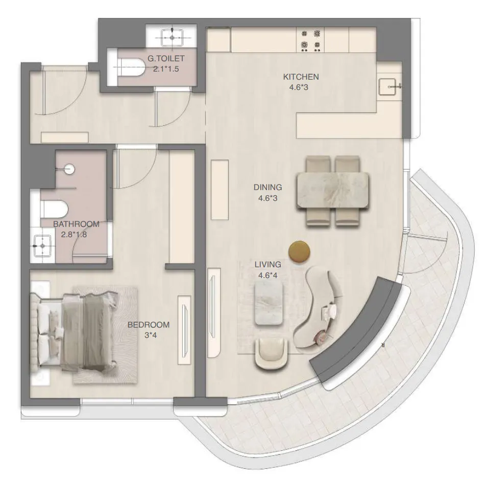 RAK Properties Mirasol Mina floor plan