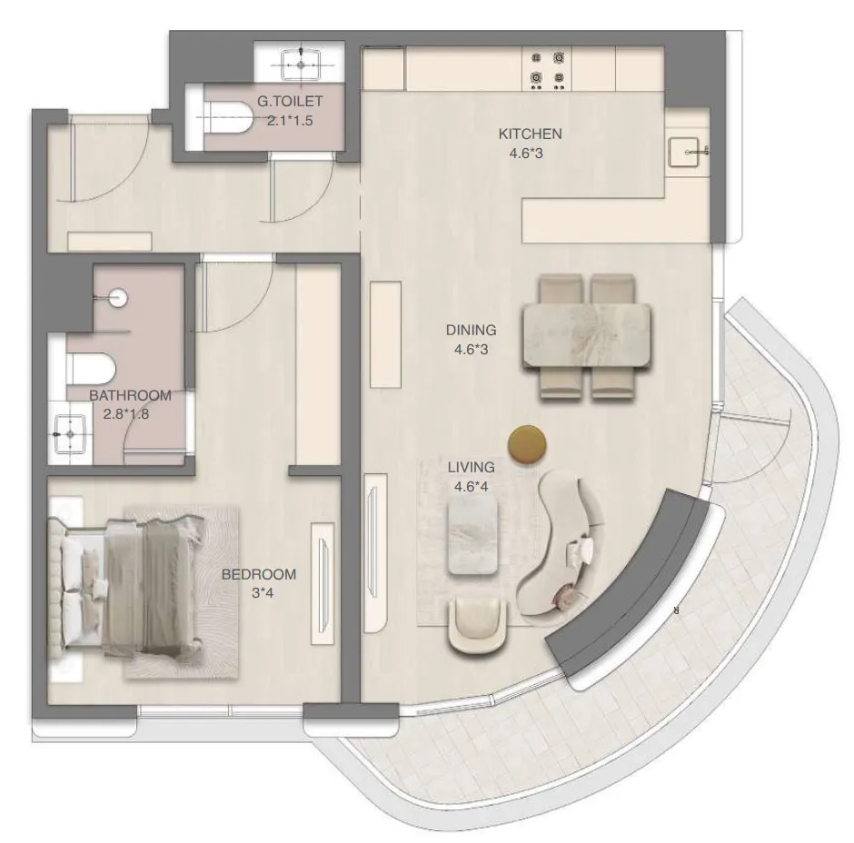 RAK Properties Mirasol Mina floor plan