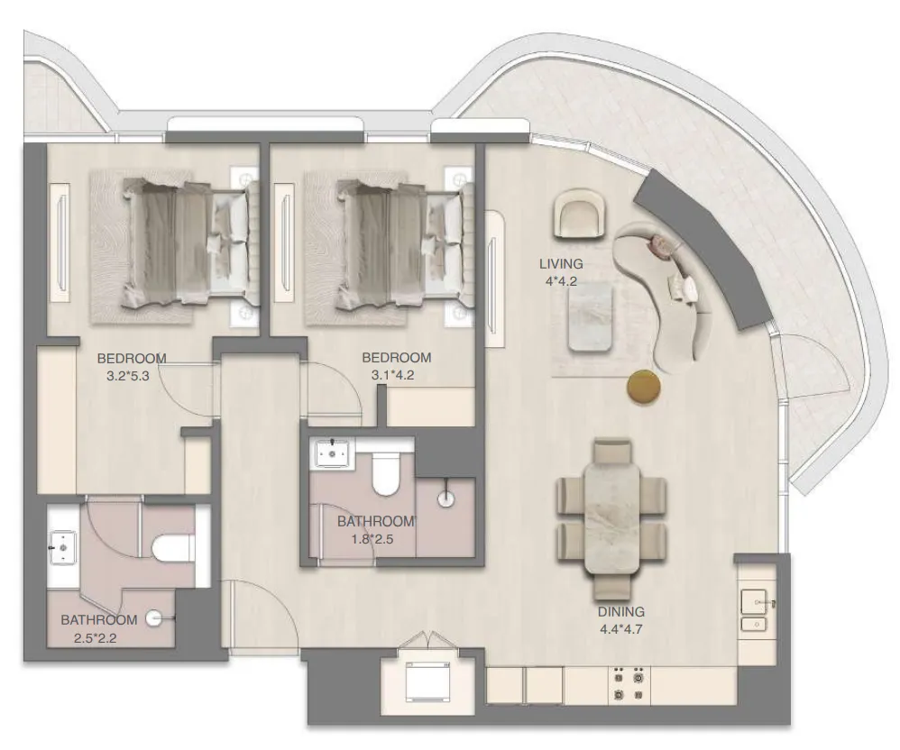 RAK Properties Mirasol Mina floor plan