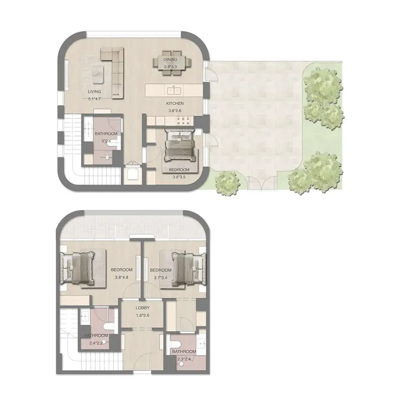 RAK Properties Mirasol Mina floor plan