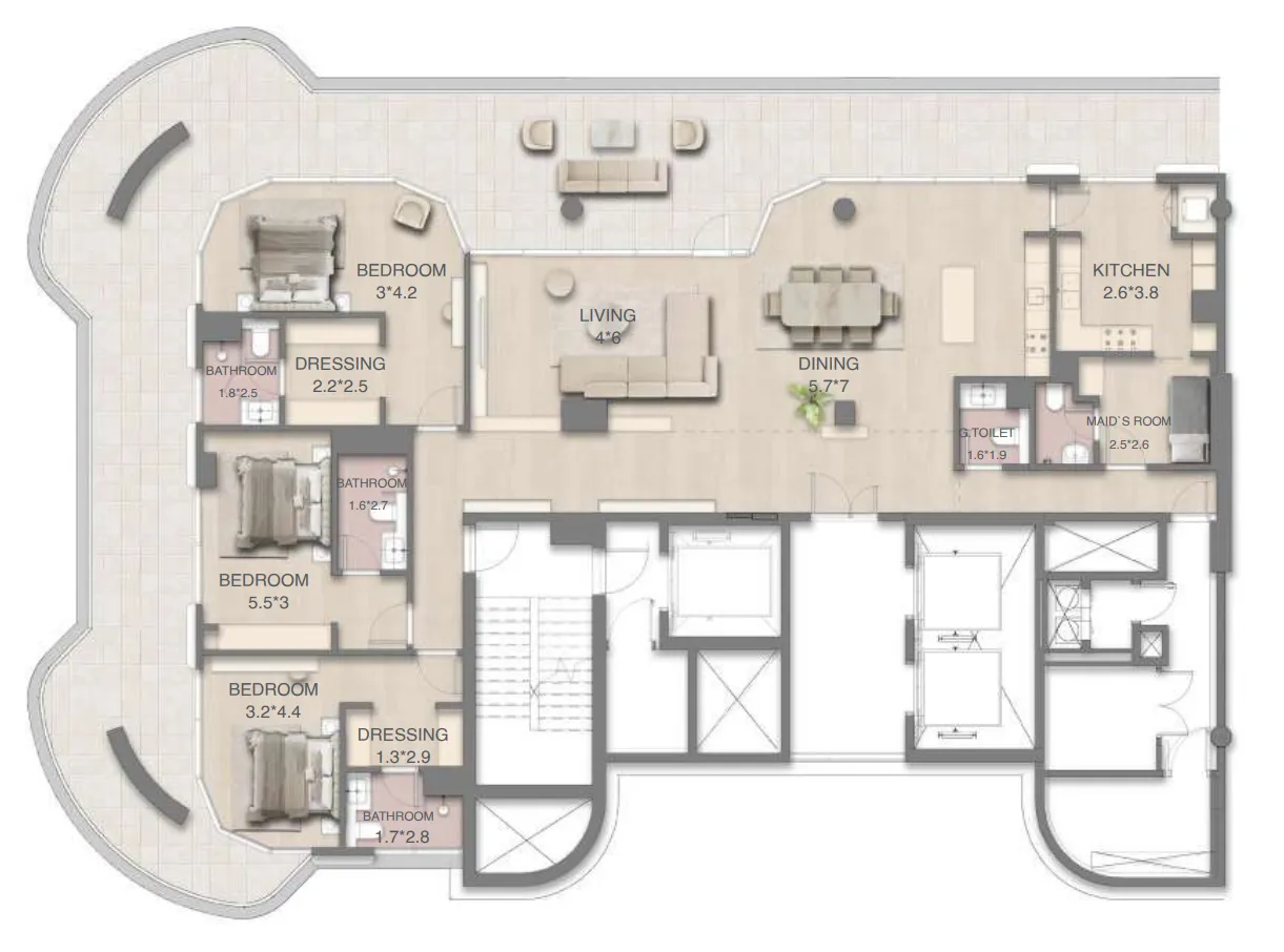 RAK Properties Mirasol Mina floor plan