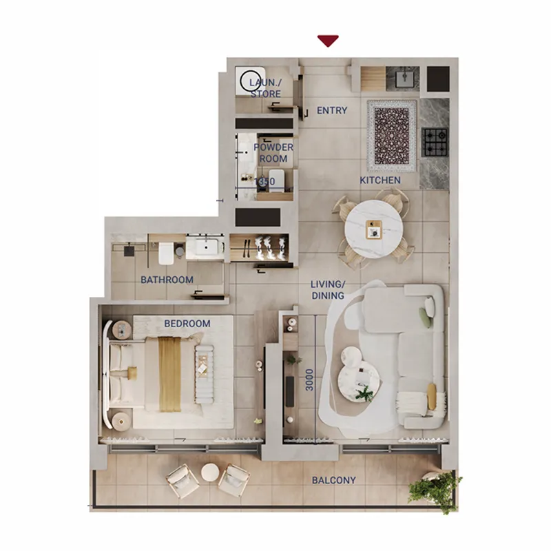 Union Properties Mirdad floor plan