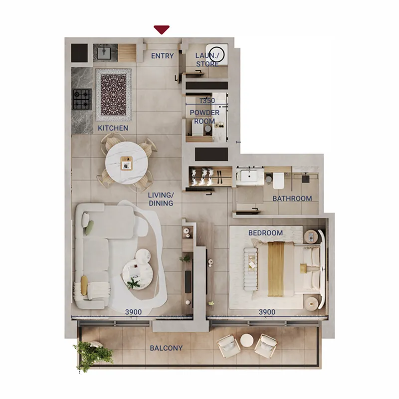 Union Properties Mirdad floor plan
