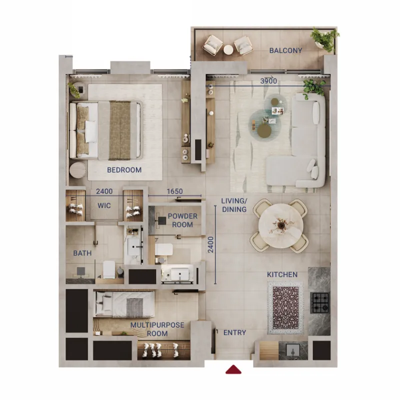 Union Properties Mirdad floor plan
