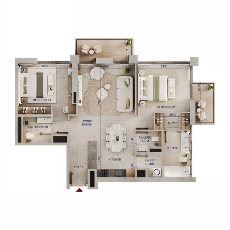 Union Properties Mirdad floor plan