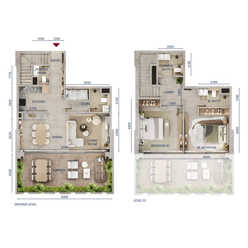 Union Properties Mirdad floor plan